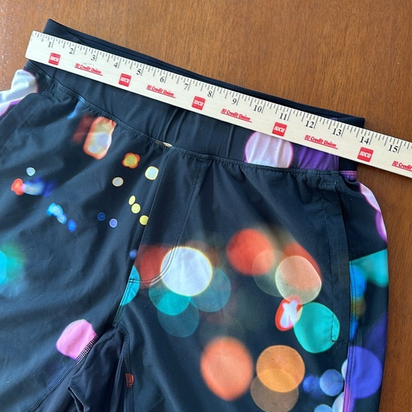 EUC Men’s Lululemon shorts; size small. Black with vibrant design - Picture 5 of 5